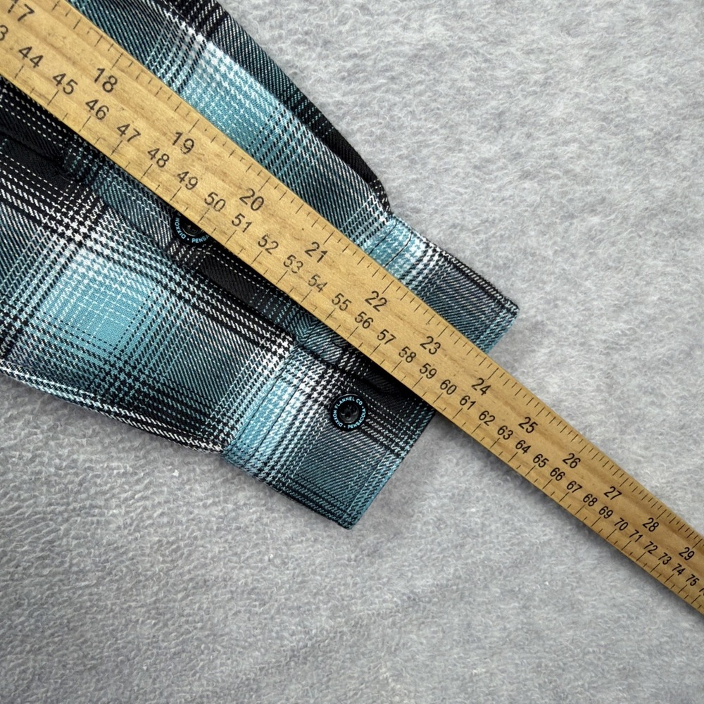 Dixxon Flannel Shirt Women Small Blue Black‎ Plaid Pearl Snap Pensacola D Tech - Picture 9 of 9